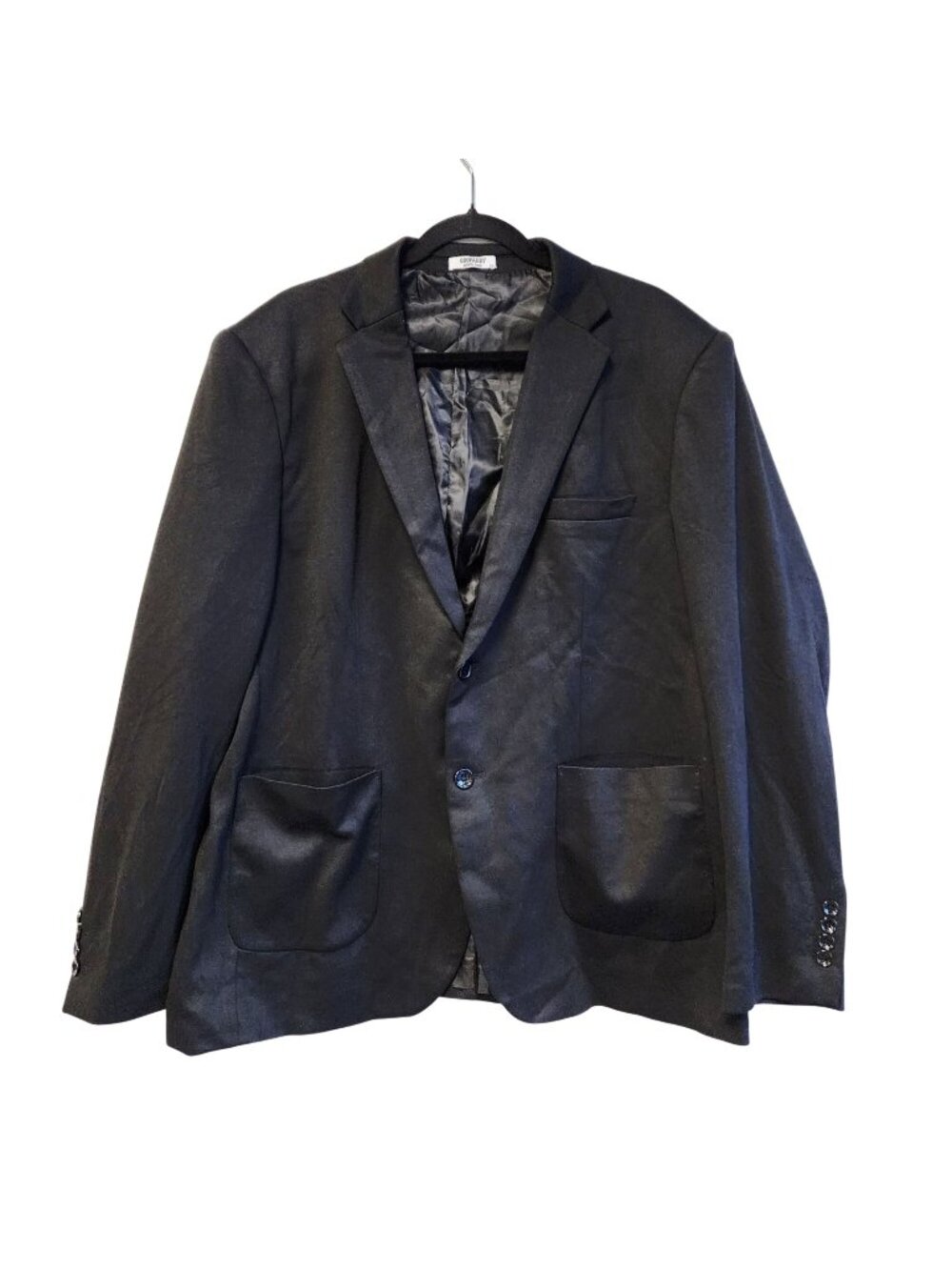 Coofandy Mens Black Blazer Jacket 2XL With Satin Lining & Front Pockets